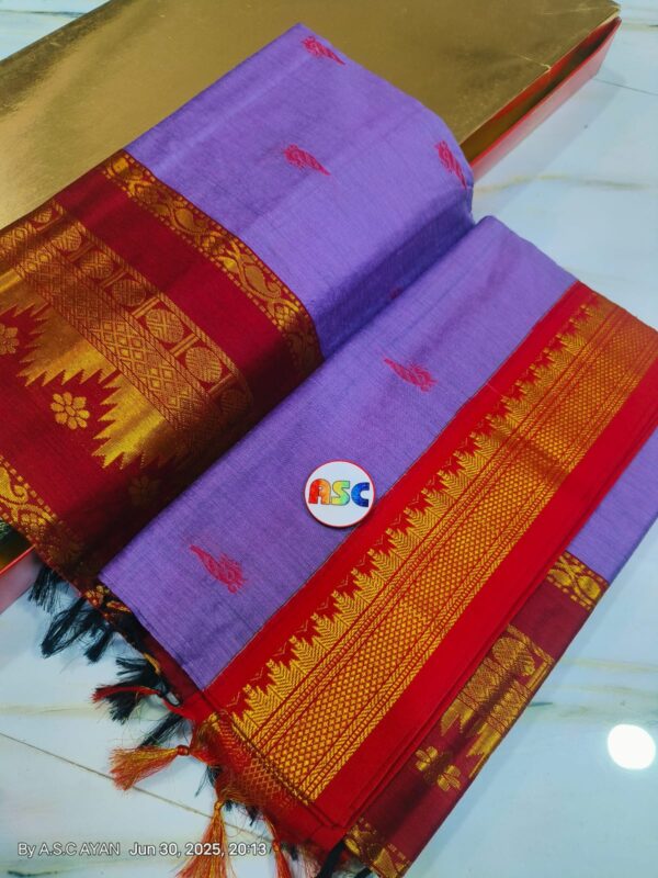 Trending South Cotton  Buti Gadhwal Sarees with Blouse Piece - Image 4