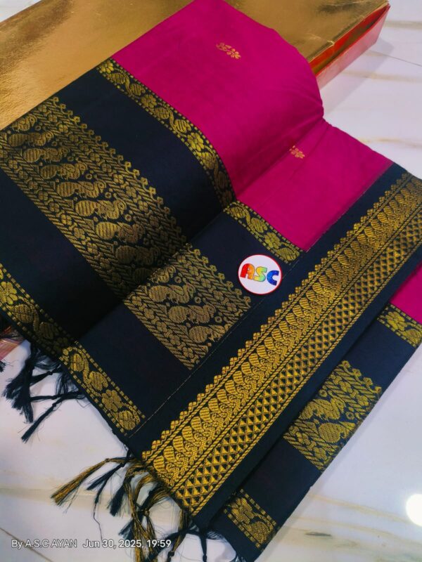 Trending South Cotton  Buti Gadhwal Sarees with Blouse Piece - Image 5