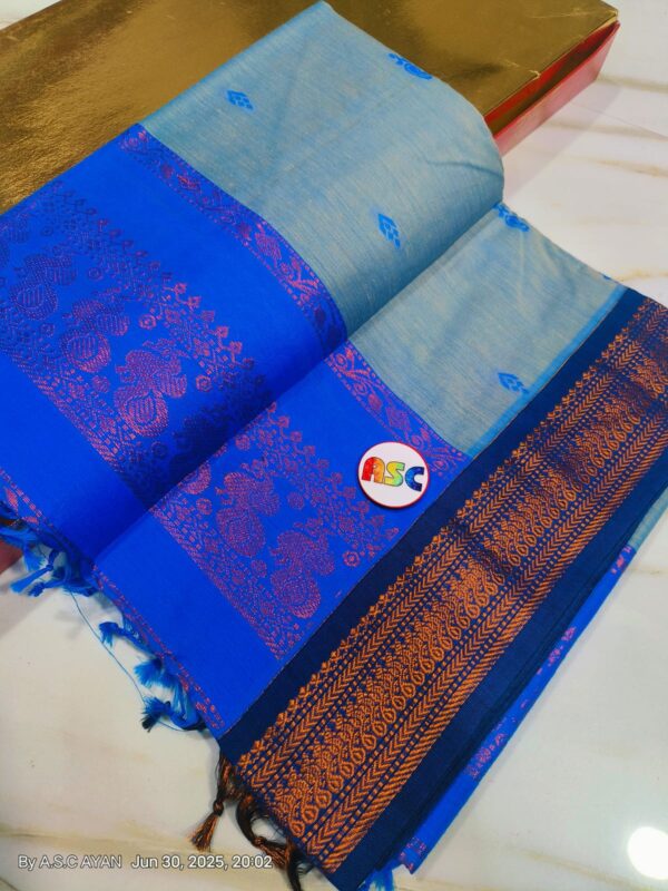 Trending South Cotton  Buti Gadhwal Sarees with Blouse Piece - Image 6