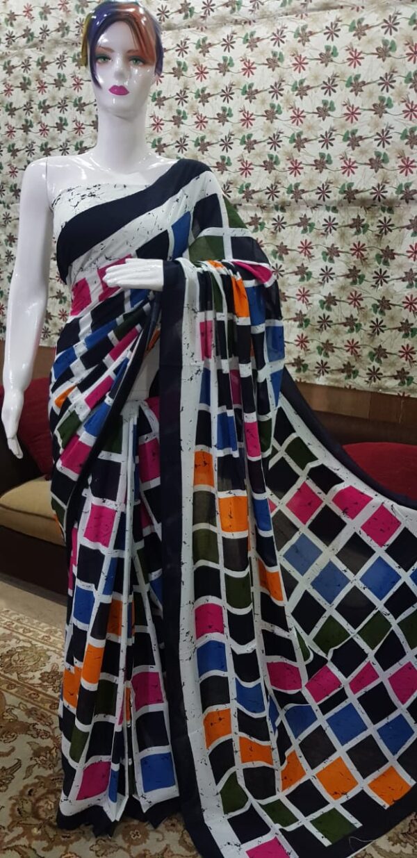 New Arrival Pure Mul Mul Cotton Sarees - Image 2