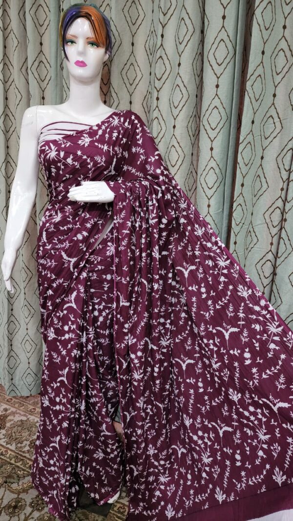 New Arrival Pure Mul Mul Cotton Sarees - Image 8