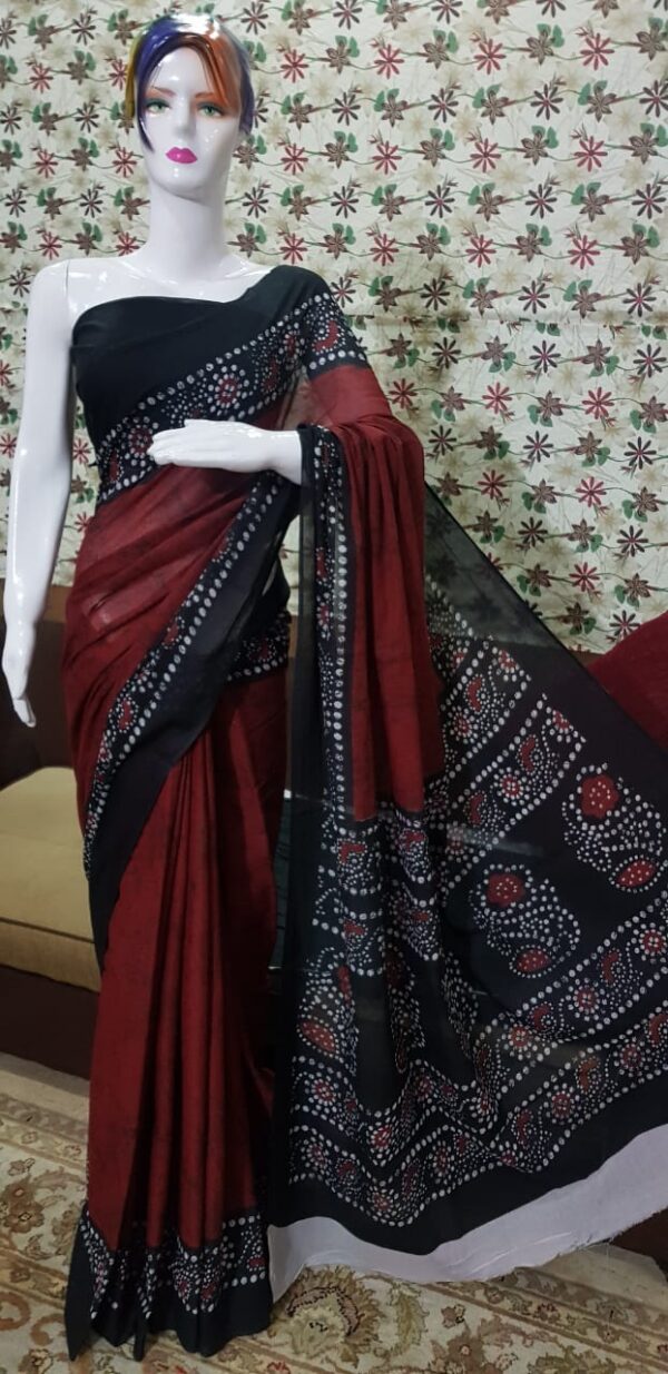 New Arrival Pure Mul Mul Cotton Sarees - Image 5
