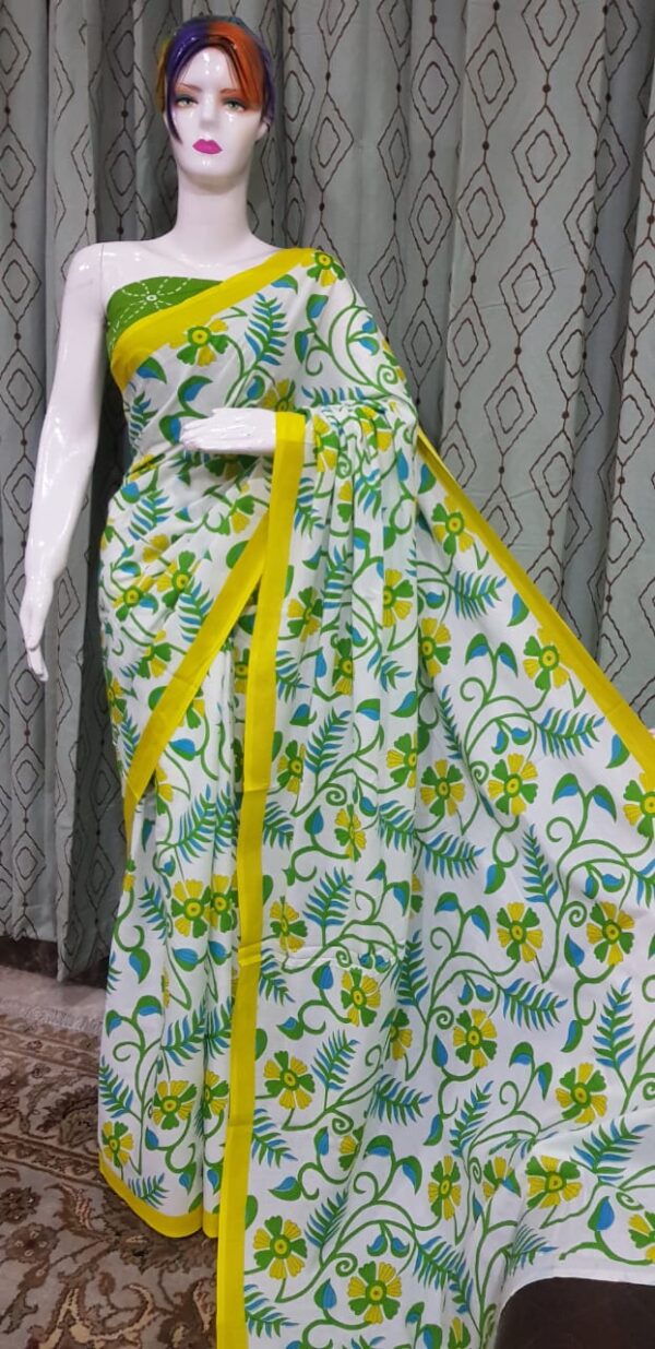 New Arrival Pure Mul Mul Cotton Sarees - Image 4