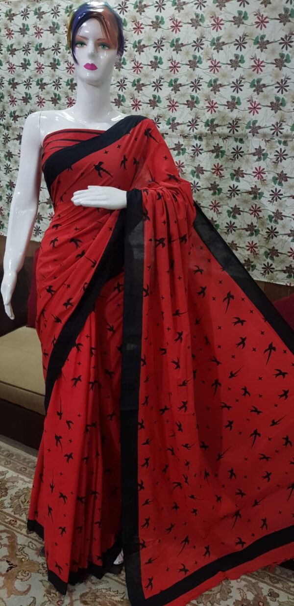 New Arrival Pure Mul Mul Cotton Sarees - Image 7