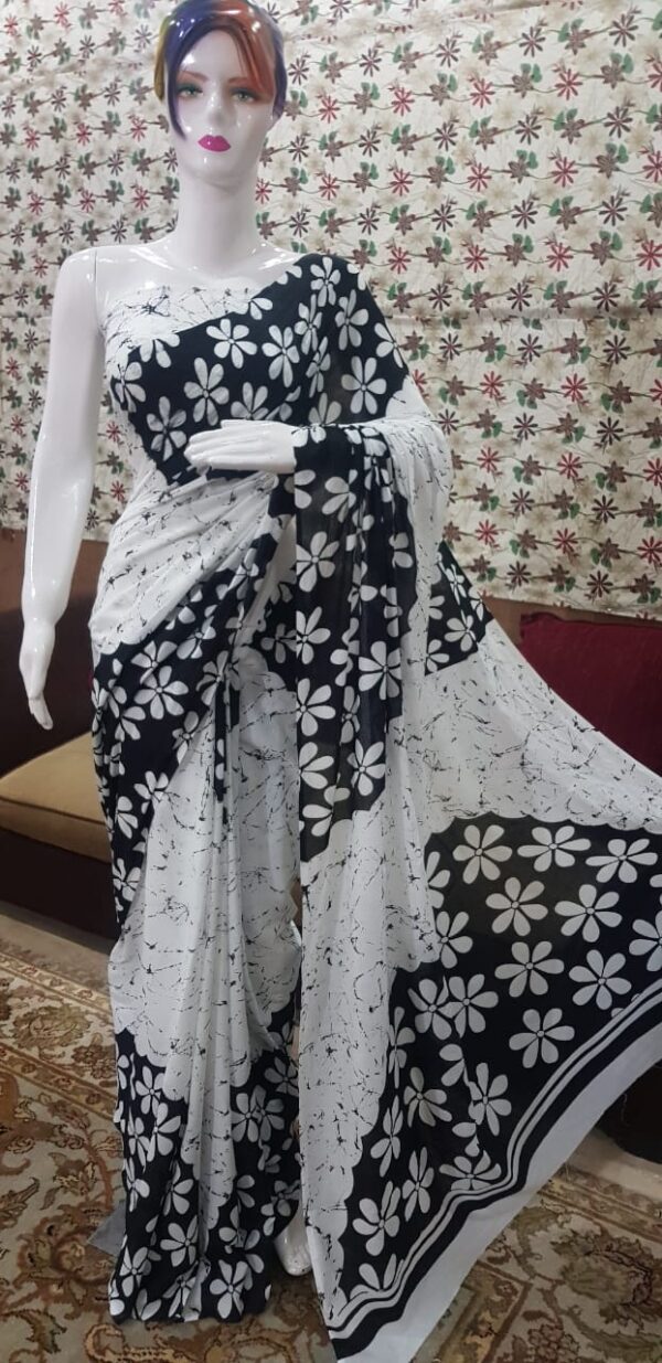 New Arrival Pure Mul mul Cotton Sarees - Image 7