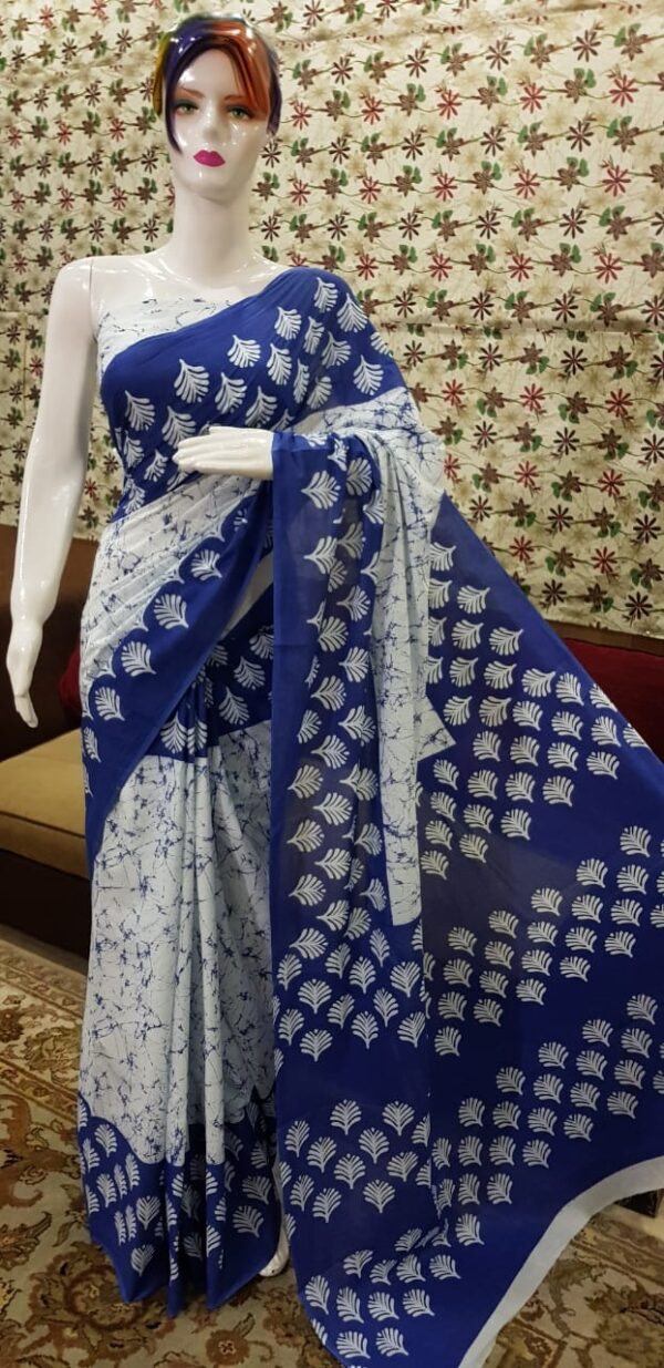 New Arrival Pure Mul mul Cotton Sarees - Image 4