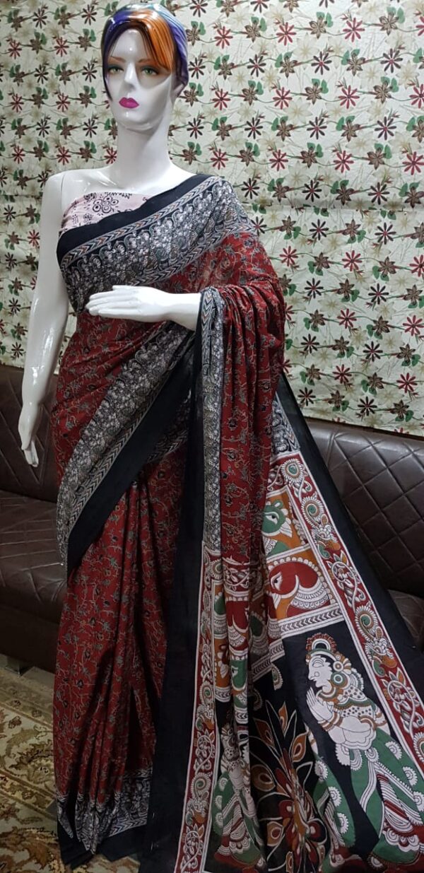 New Arrival Pure Mul mul Cotton Sarees - Image 2
