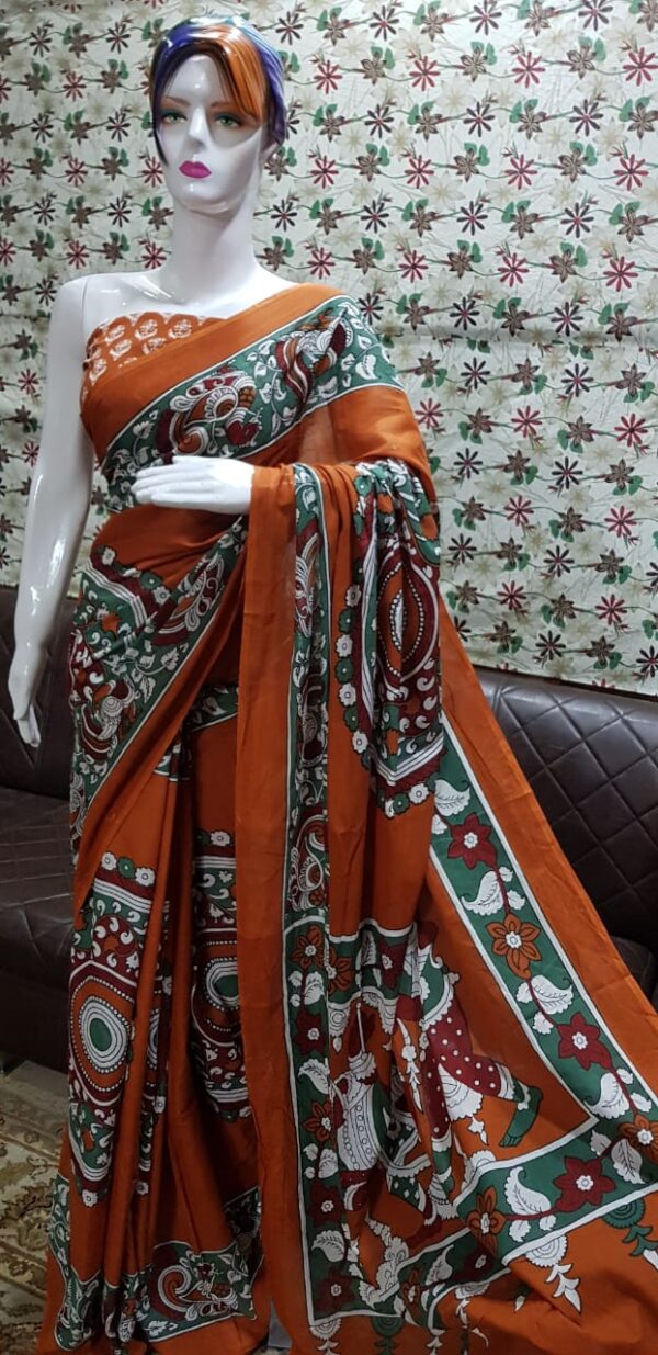 New Arrival Pure Mul Mul Cotton  Sarees - Image 8
