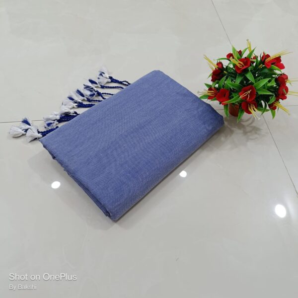 Handloom Soft Cotton Sarees with Running Blouse piece - Image 9