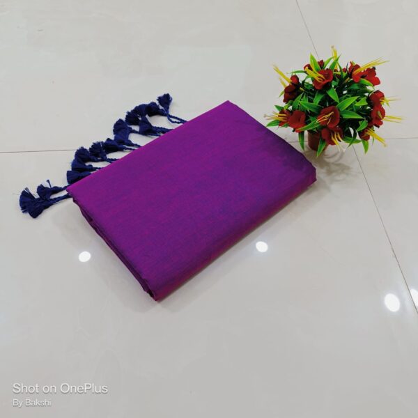 Handloom Soft Cotton Sarees with Running Blouse piece - Image 7