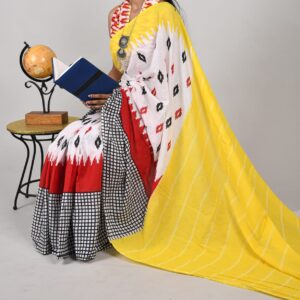 New Hand Block Mulmul Cotton Saree with Blouse Piece