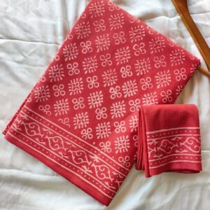 Soft & Breathable Hand Block Mulmul Cotton Sarees